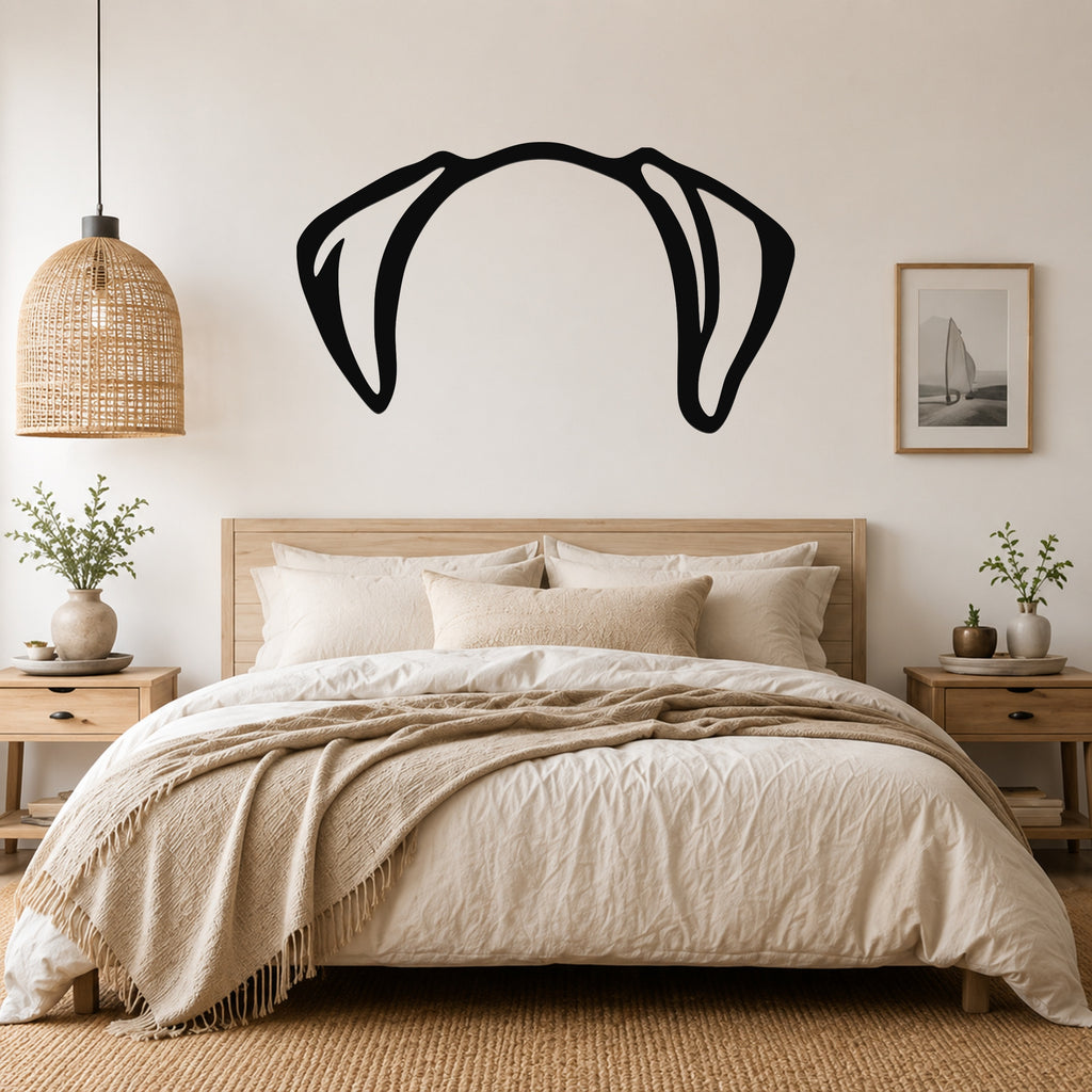 Puggle dog ear waterproof metal wall art, mockup 3