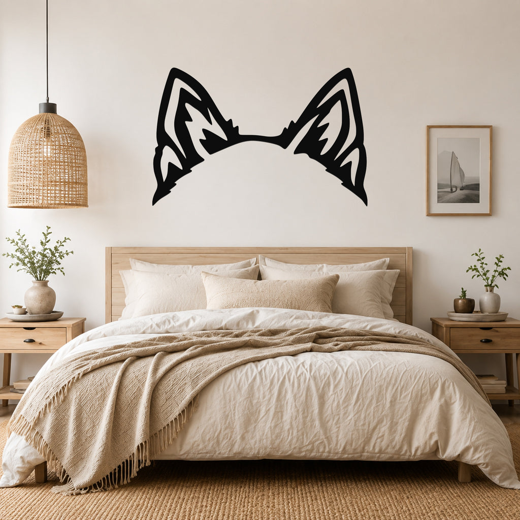 Schipperke dog ear waterproof metal wall art, mockup 3