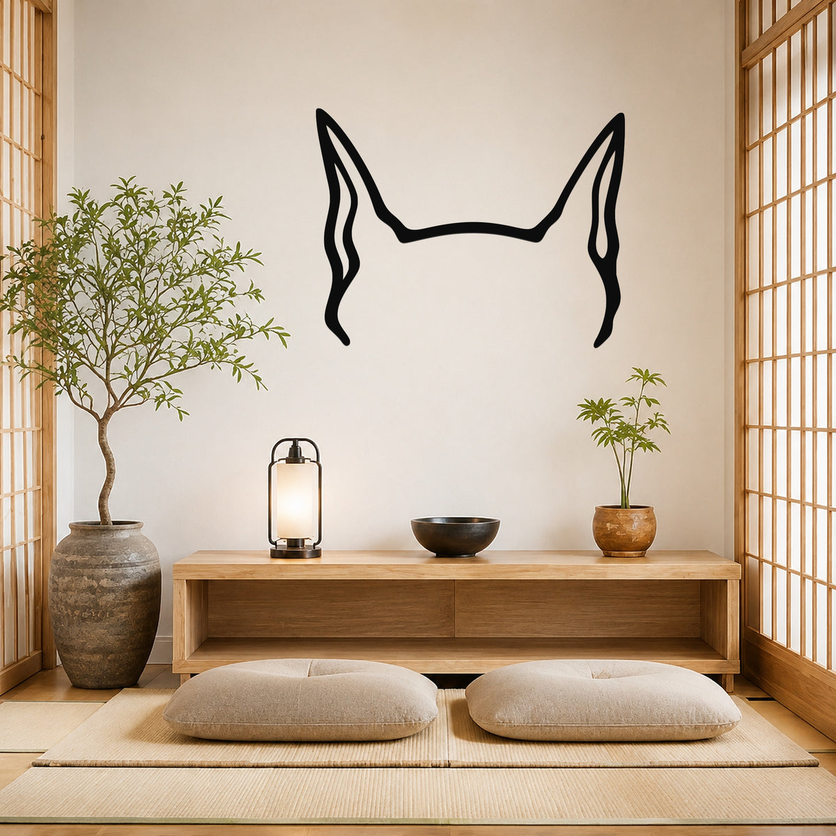 Great Dane dog ear waterproof metal wall art, mockup 3