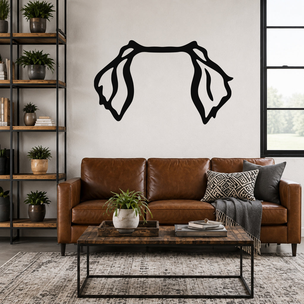 Bernese Mountain Dog dog ear waterproof metal wall art, mockup 3