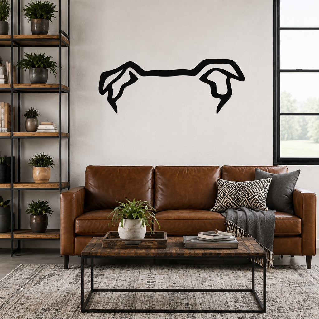 Beauceron dog ear waterproof metal wall art, mockup 3