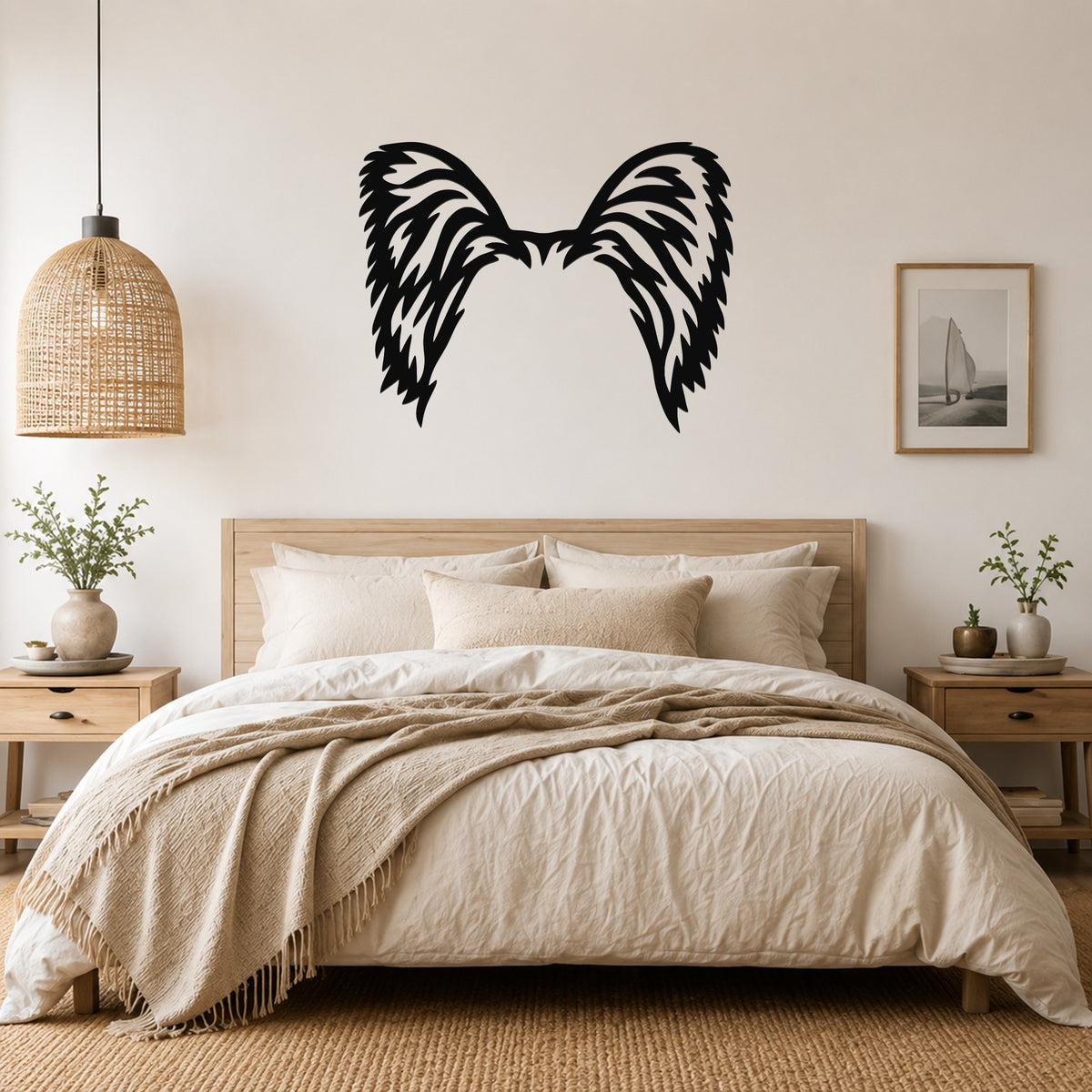 Papillon dog ear waterproof metal wall art, mockup 3