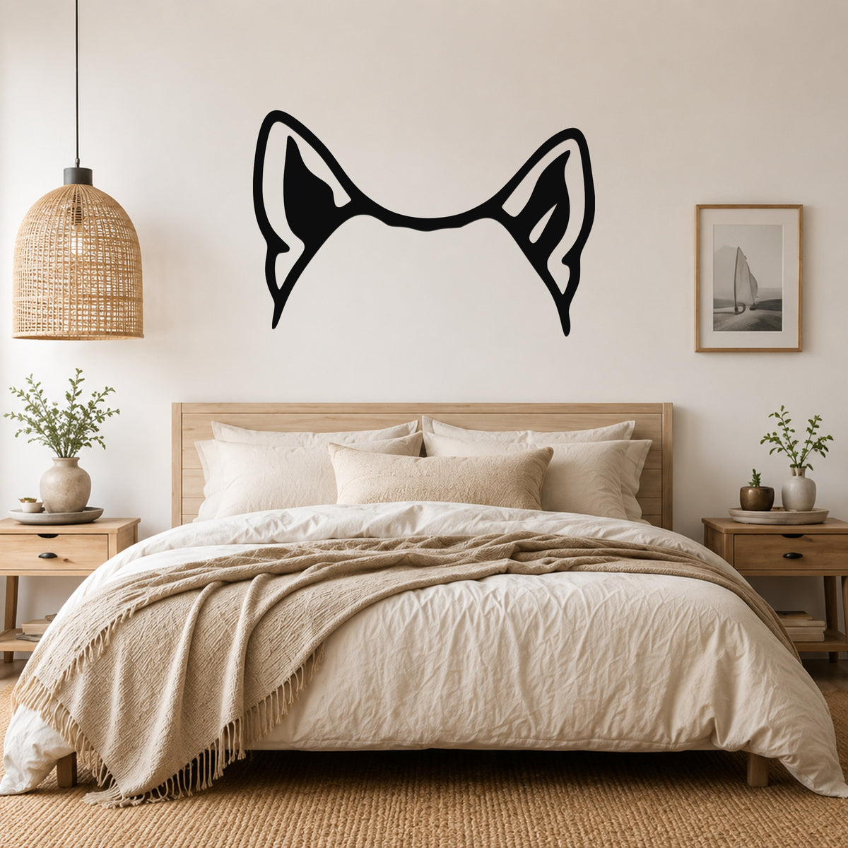 Akita dog ear waterproof metal wall art, mockup 3