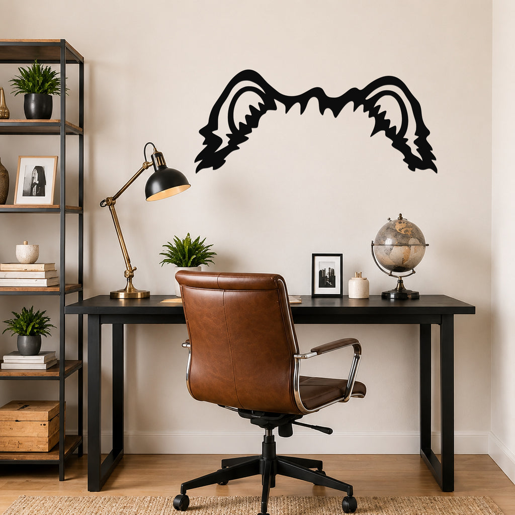 Chow dog ear waterproof metal wall art, mockup 3