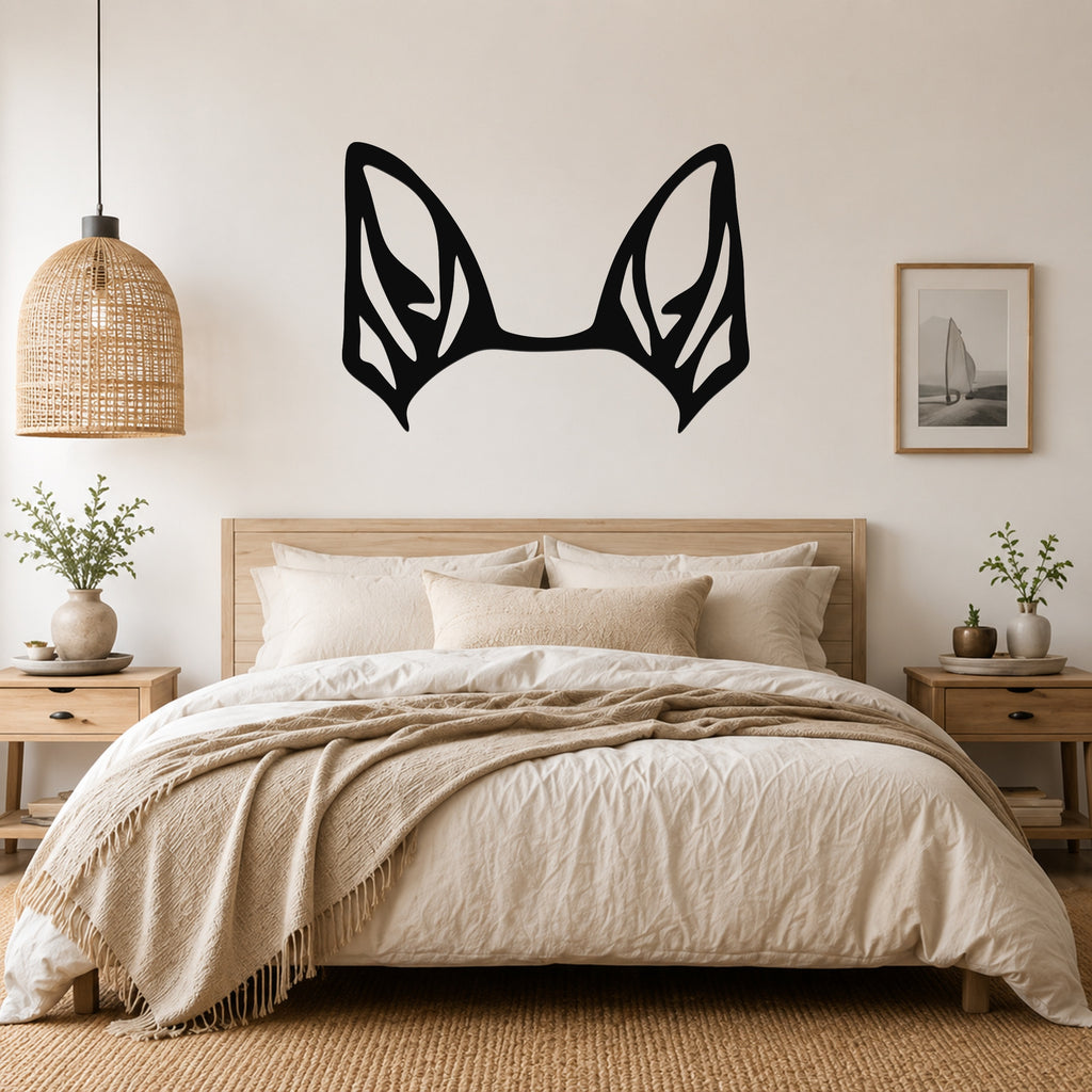 Rat Terrier dog ear waterproof metal wall art, mockup 3