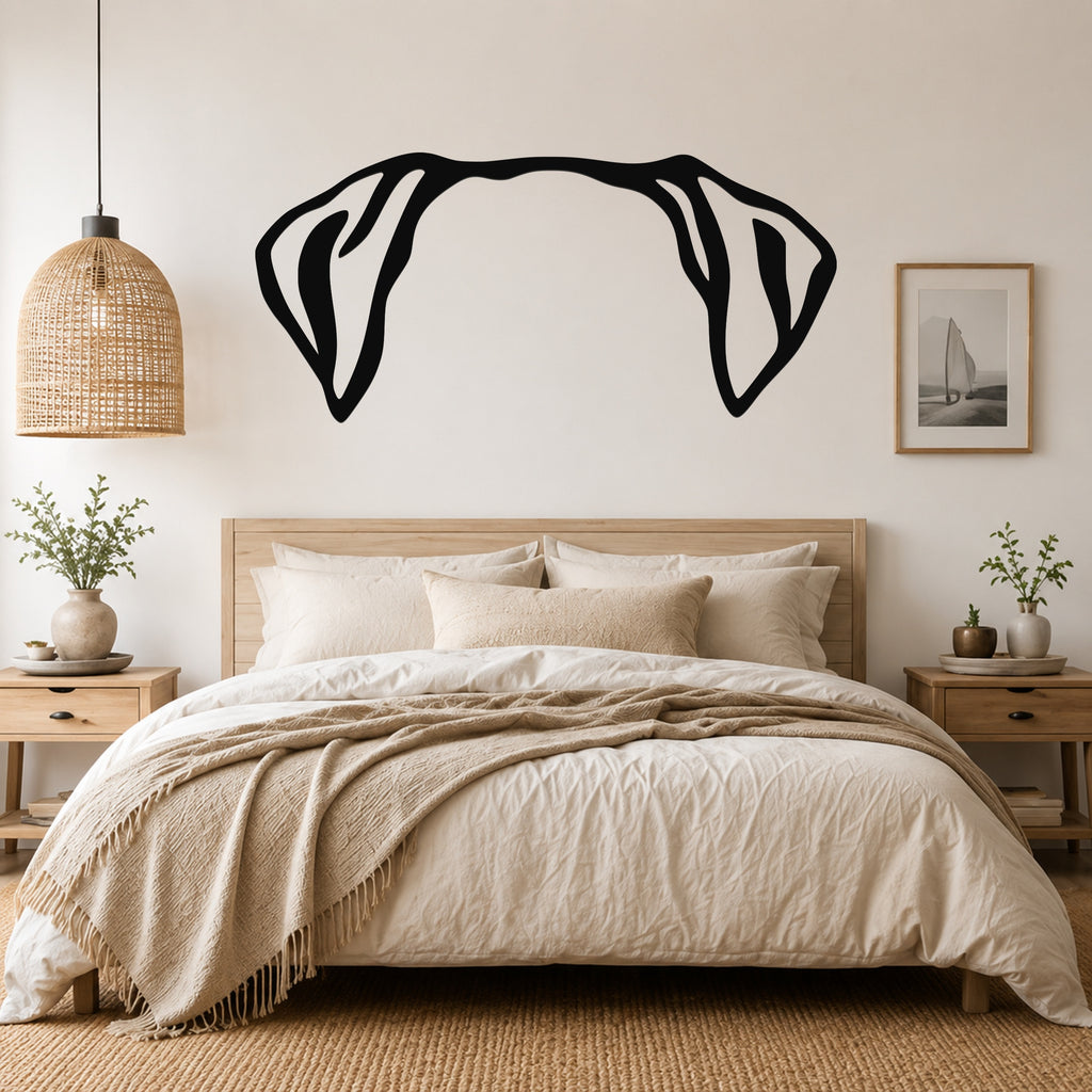 Cane Corso dog ear waterproof metal wall art, mockup 3