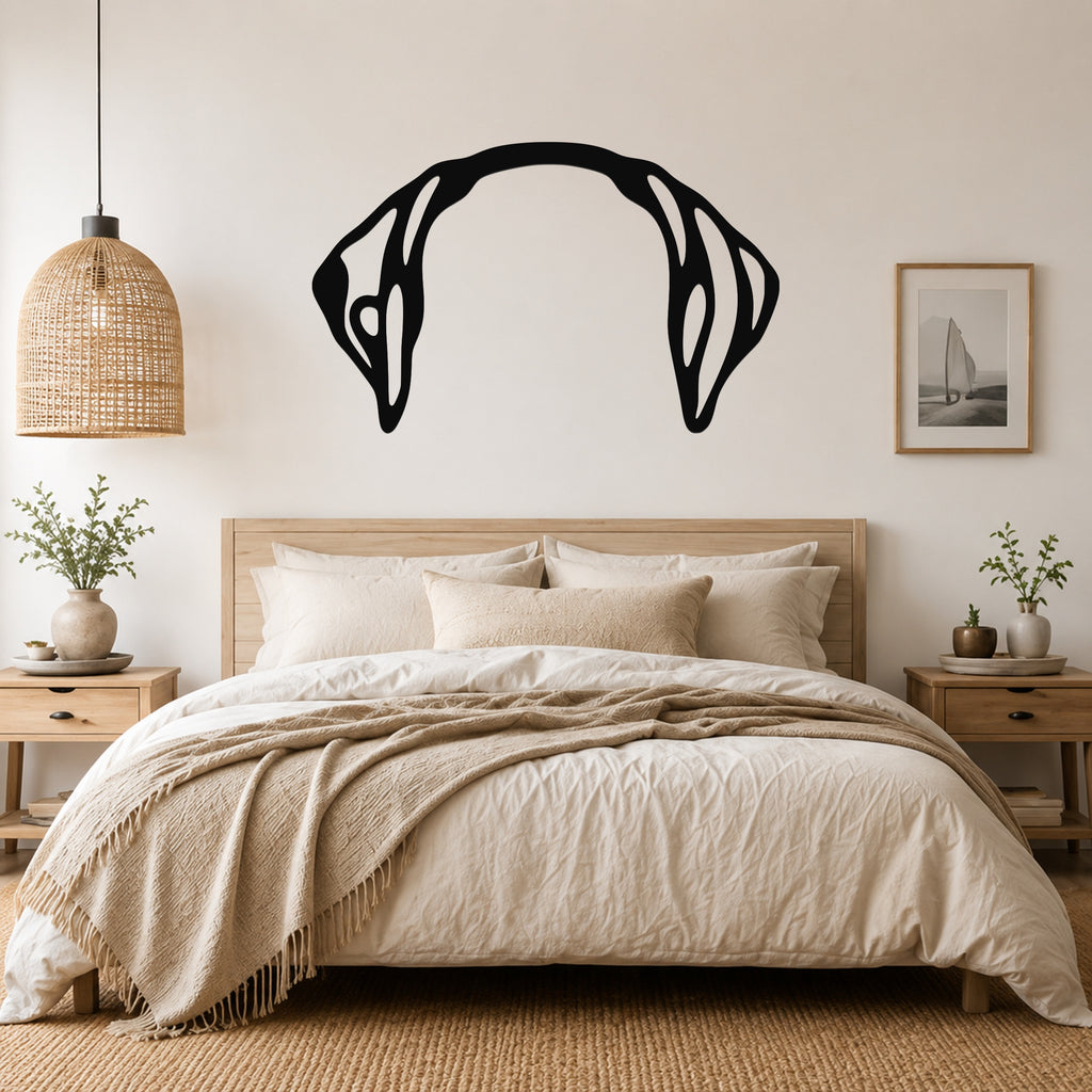 Dalmatian dog ear waterproof metal wall art, mockup 3
