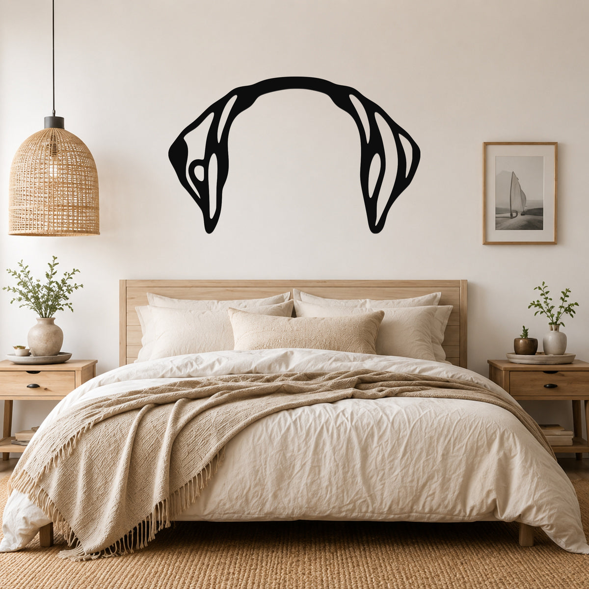 Dalmatian dog ear waterproof metal wall art, mockup 3