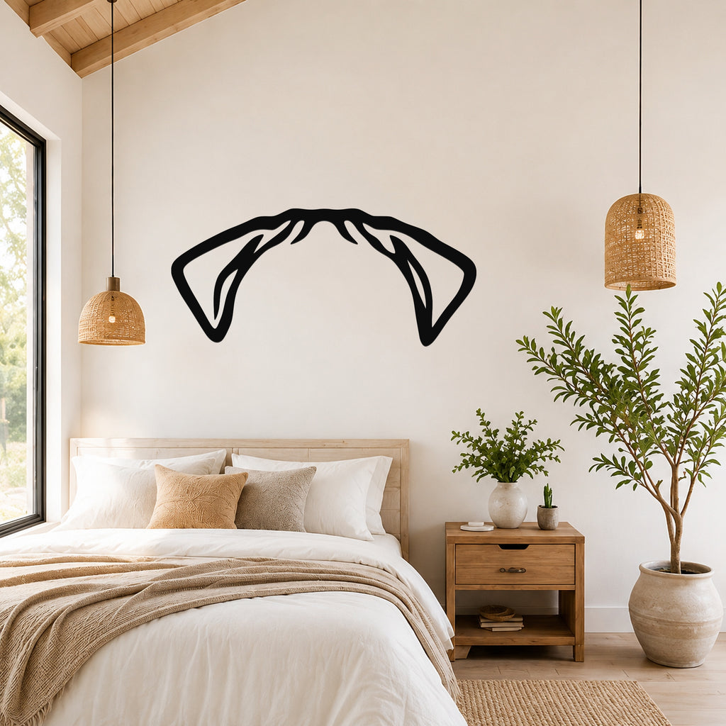 Rottweiler dog ear waterproof metal wall art, mockup 3