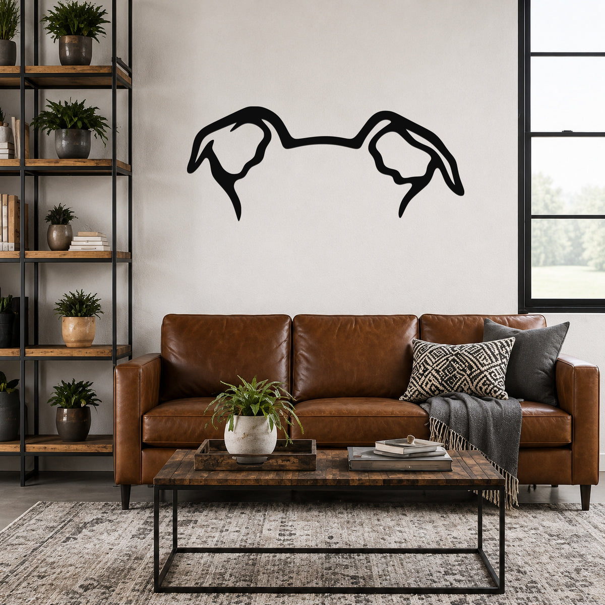 Italian Greyhound dog ear waterproof metal wall art, mockup 3