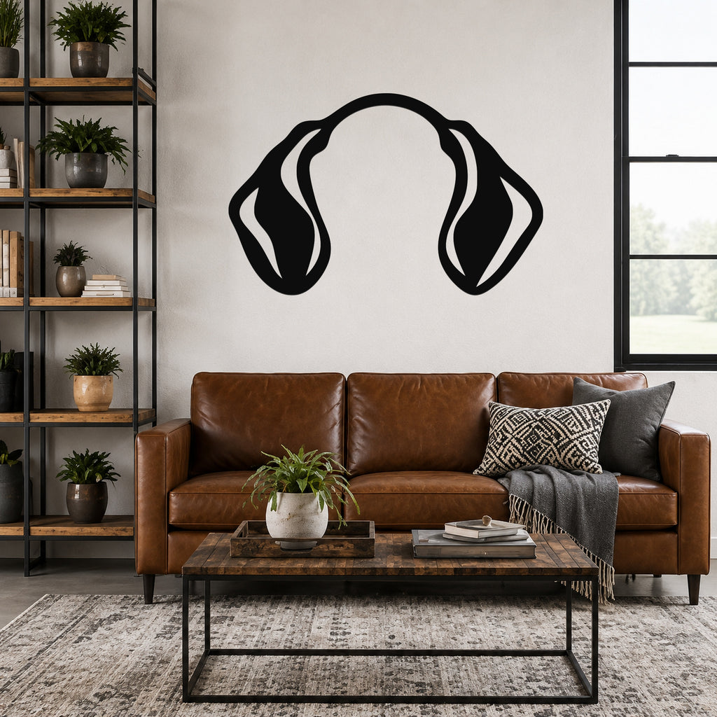 Chiweenie dog ear waterproof metal wall art, mockup 3