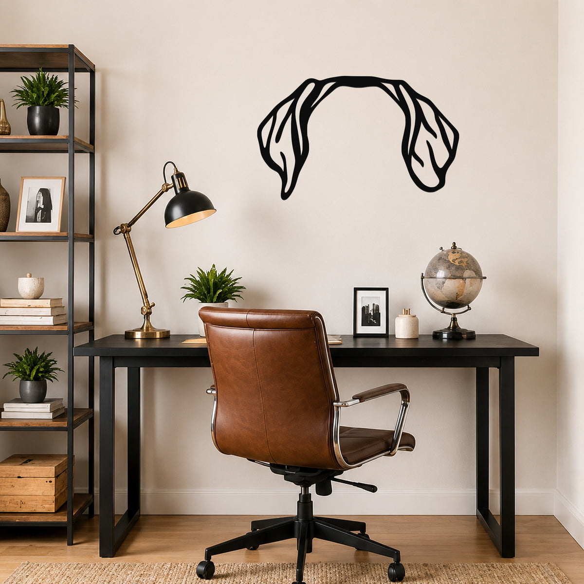 Weimaraner dog ear waterproof metal wall art, mockup 3