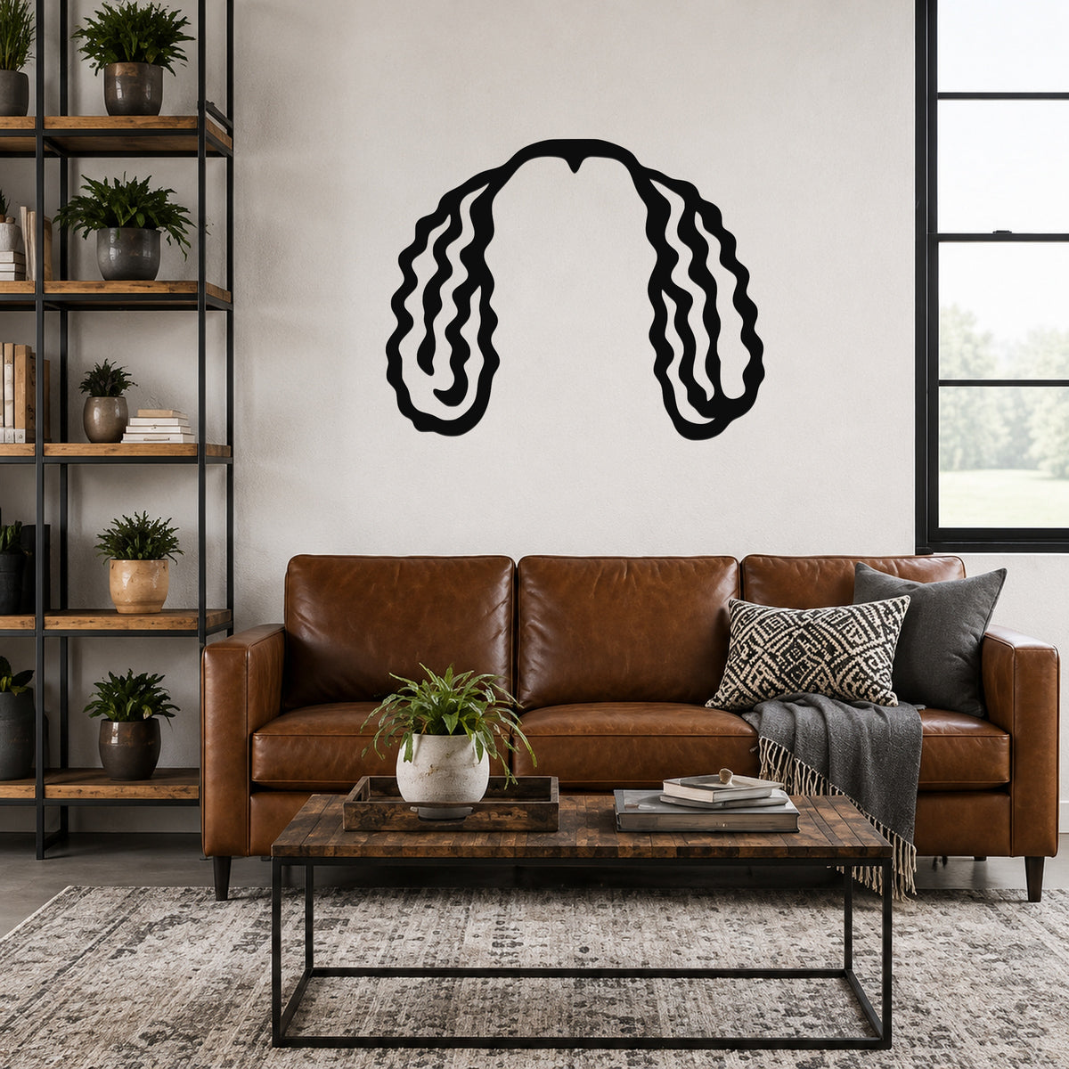 Saint Bernard dog ear waterproof metal wall art, mockup 3