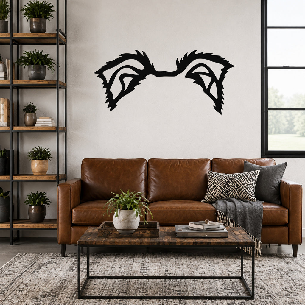 Border Collie dog ear waterproof metal wall art, mockup 3