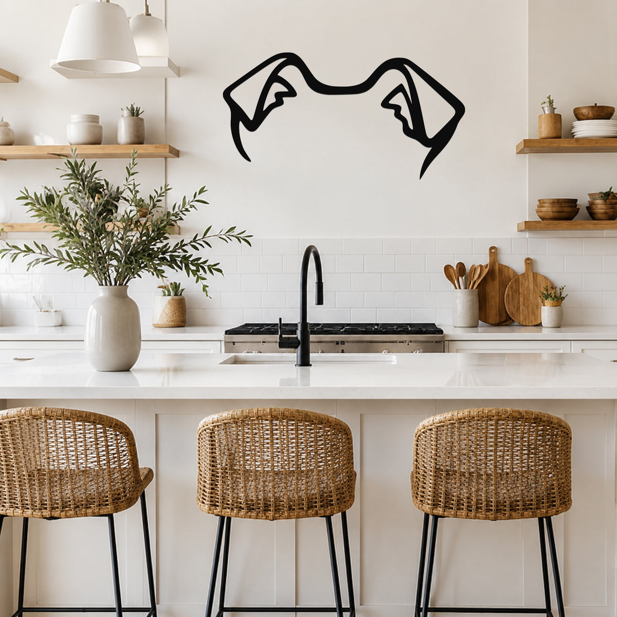 Fox Terrier dog ear waterproof metal wall art, mockup 3