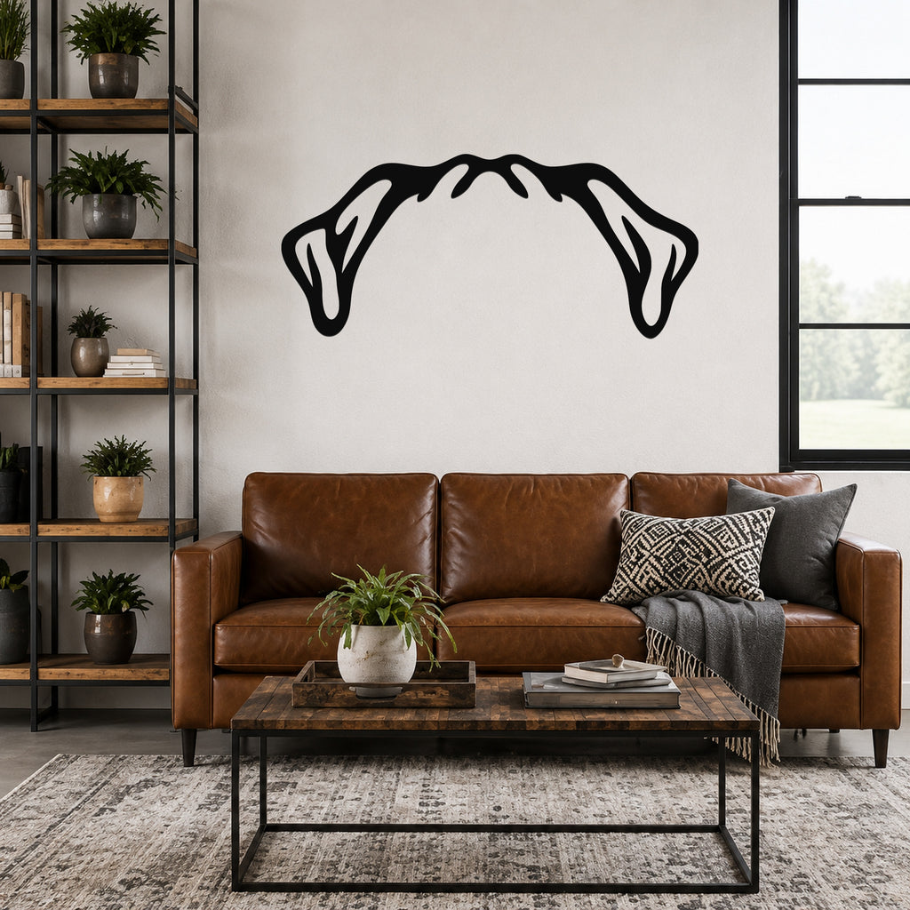Pug dog ear waterproof metal wall art, mockup 3