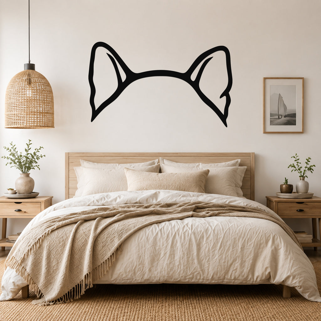 Alaskan Malamute dog ear waterproof metal wall art, mockup 3