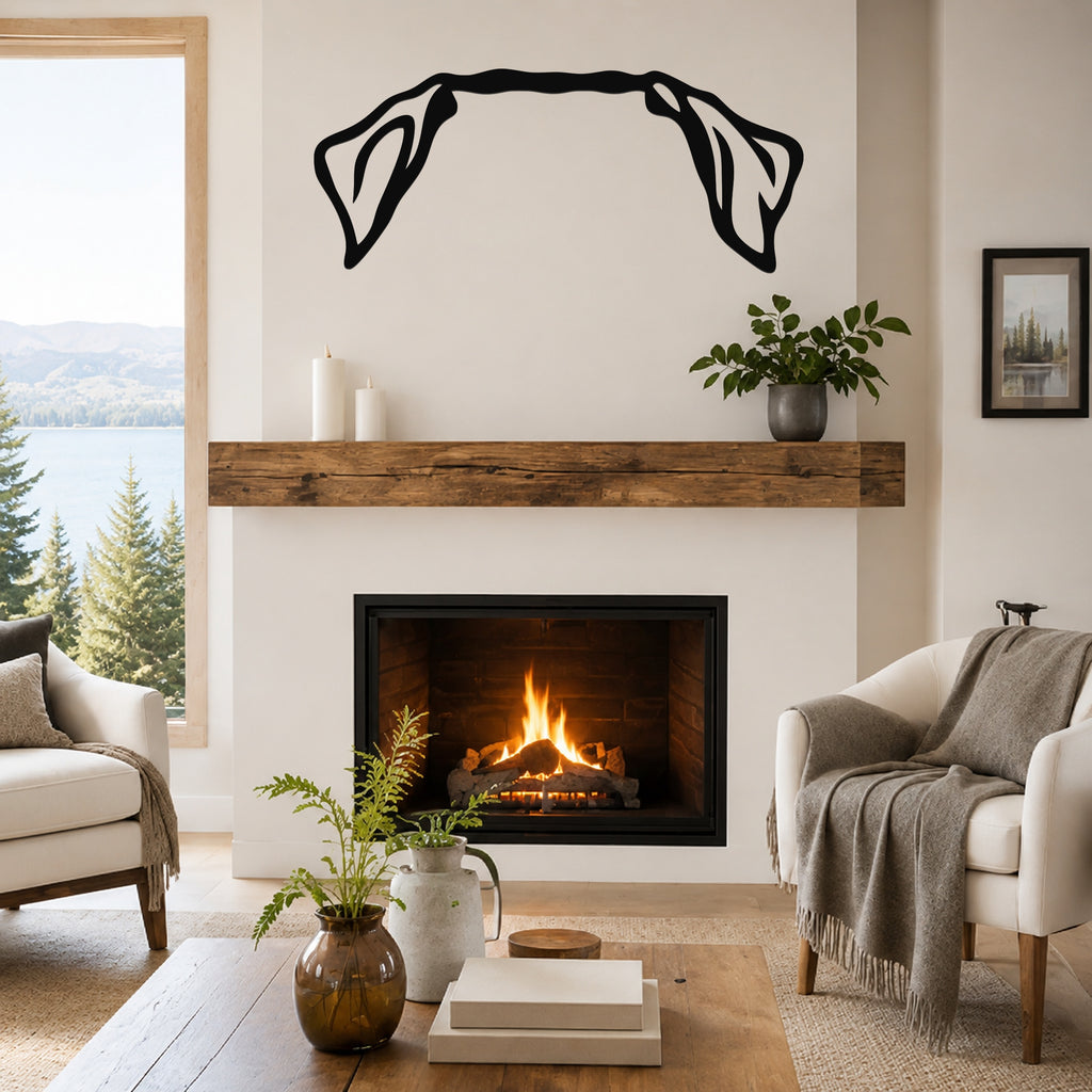 Rottweiler dog ear waterproof metal wall art, mockup 3