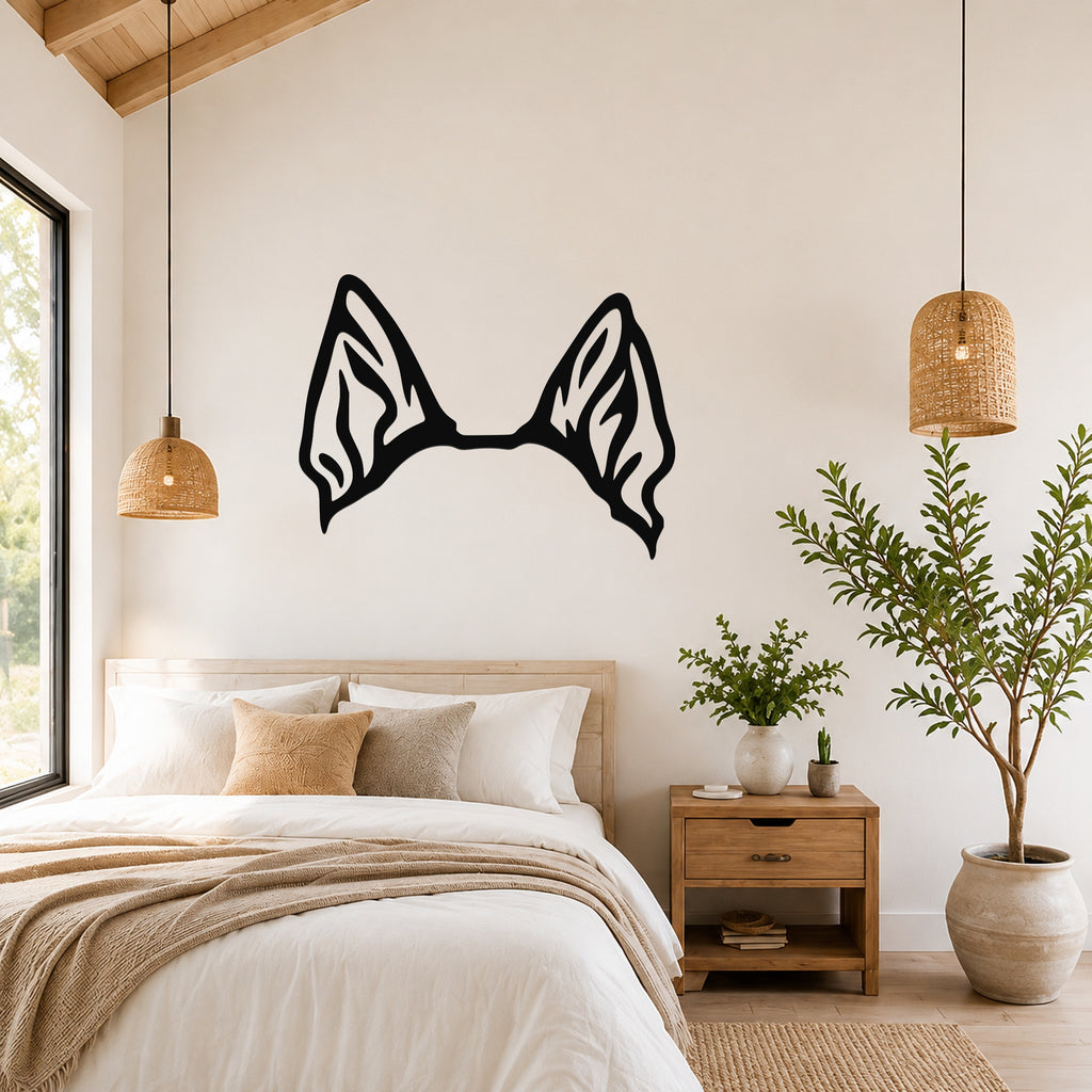 Shepsky dog ear waterproof metal wall art, mockup 3
