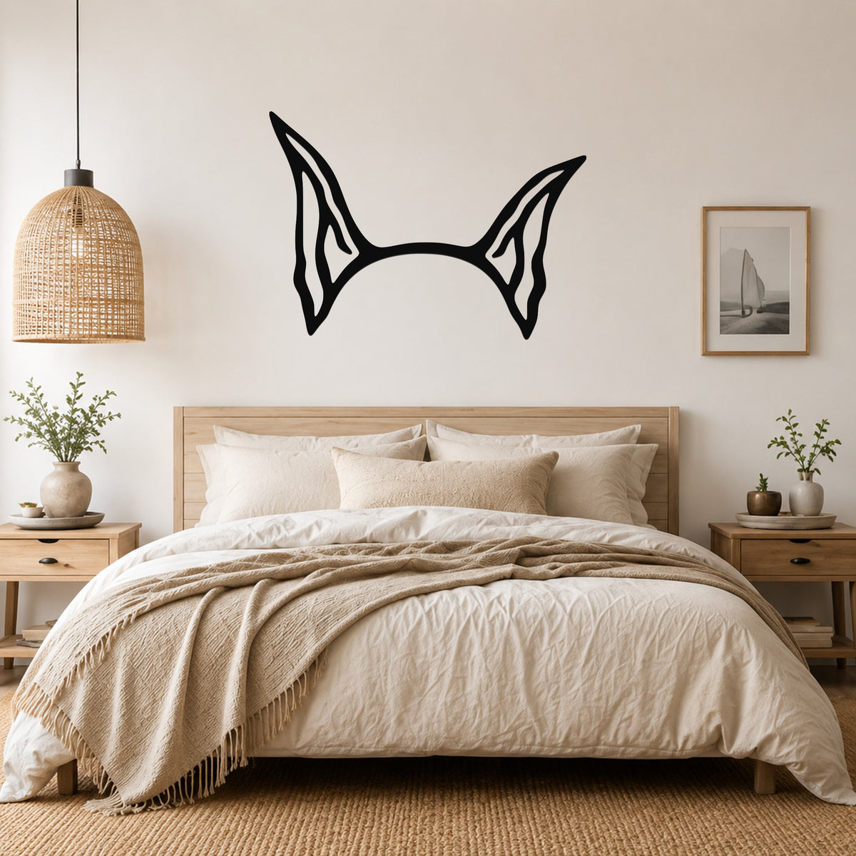 Great Dane dog ear waterproof metal wall art, mockup 3