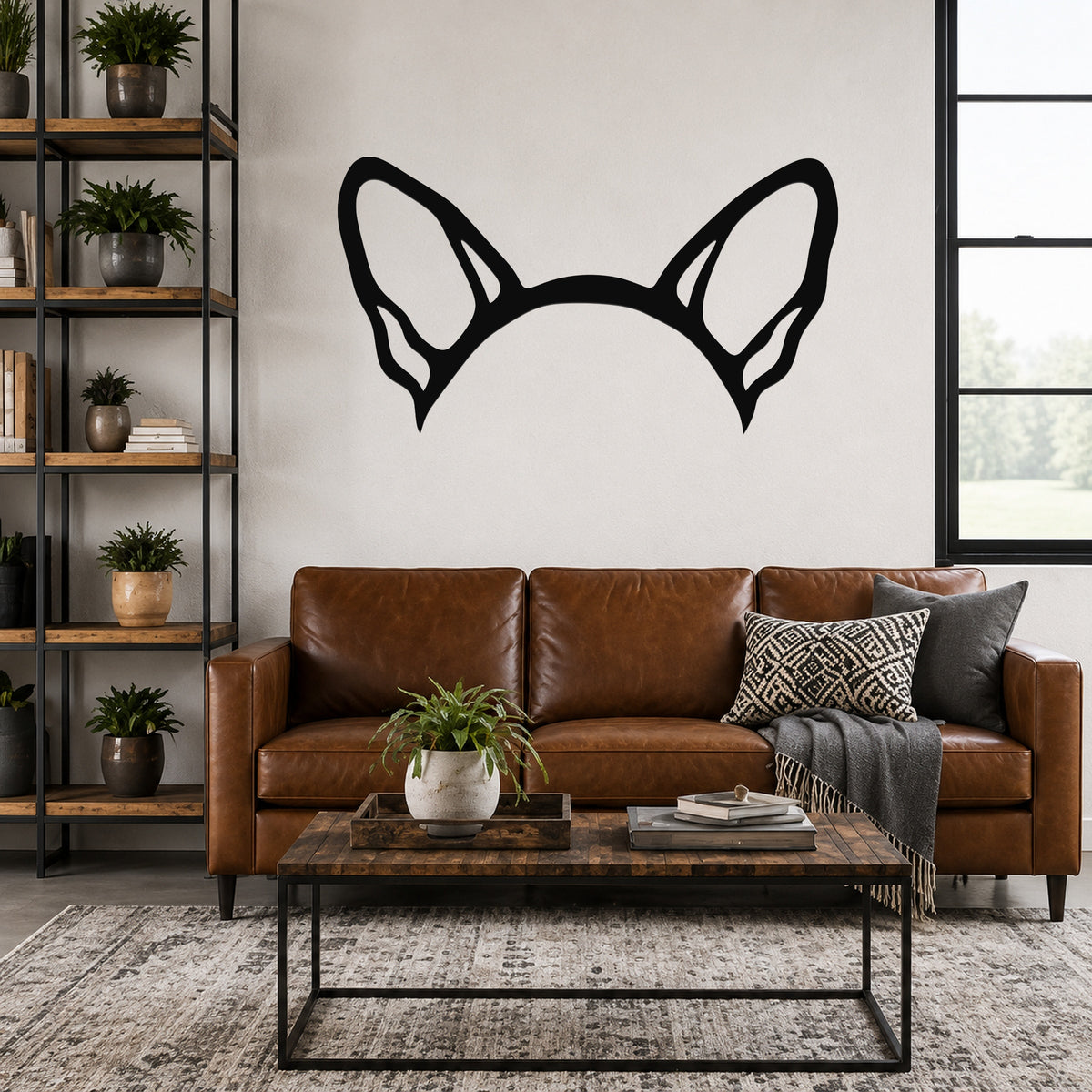 Chihuahua dog ear waterproof metal wall art, mockup 3