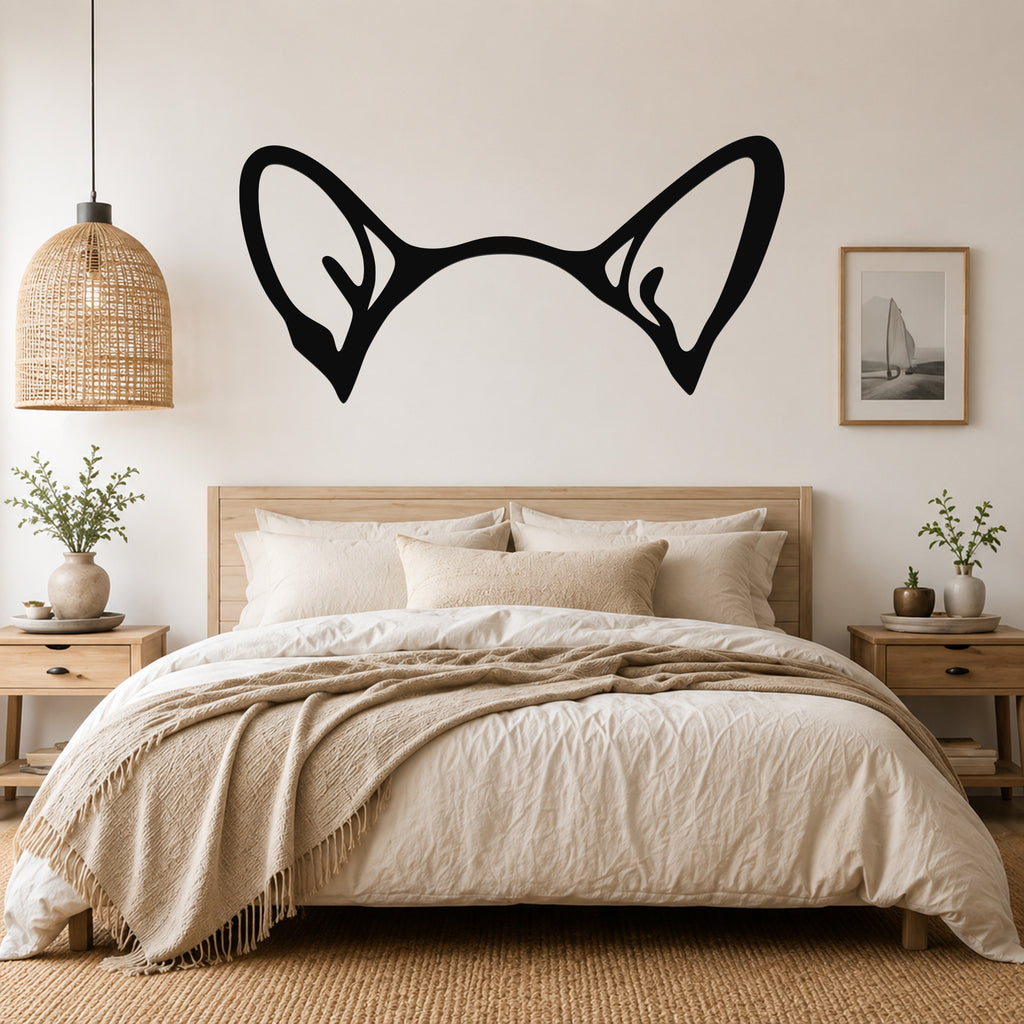 Corgi dog ear waterproof metal wall art, mockup 3