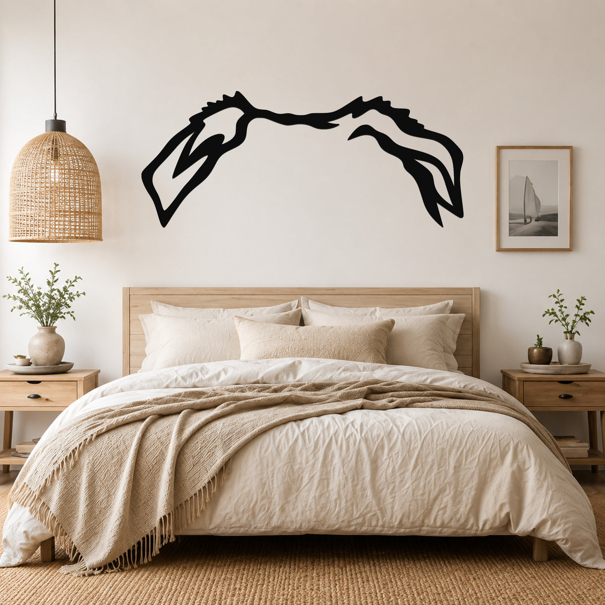 Australian Shepherd dog ear waterproof metal wall art, mockup 3