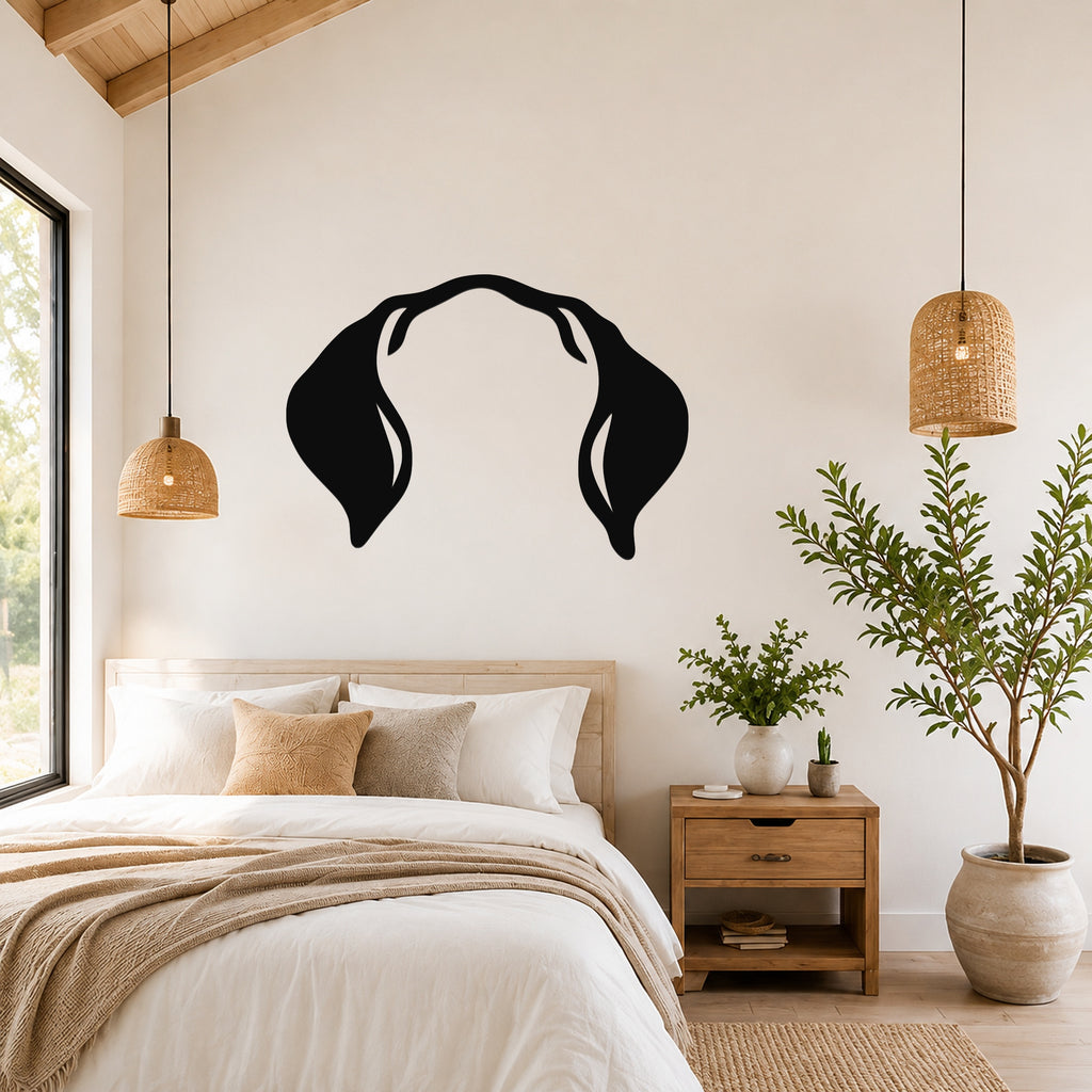 American Leopard Hound dog ear waterproof metal wall art, mockup 3