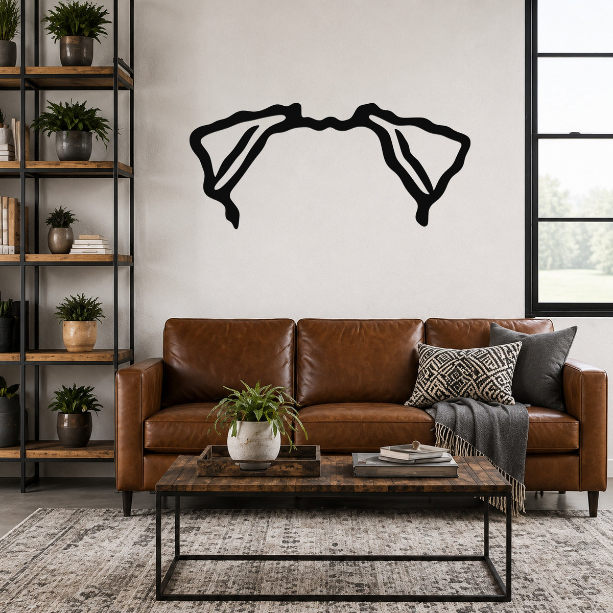 Pitbull dog ear waterproof metal wall art, mockup 3