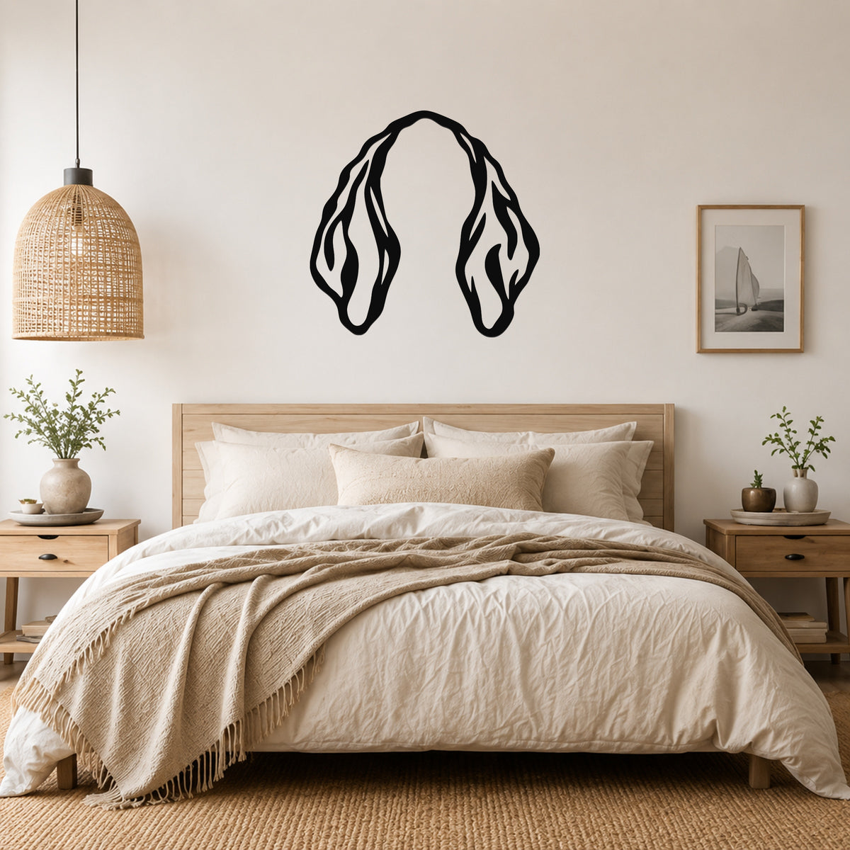 Bloodhound dog ear waterproof metal wall art, mockup 3