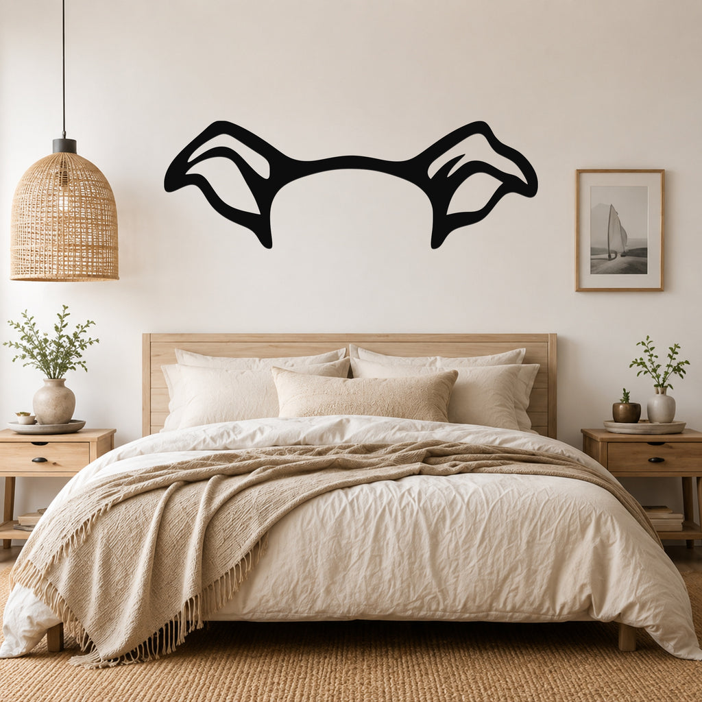 Staffordshire Bull Terrier dog ear waterproof metal wall art, mockup 3
