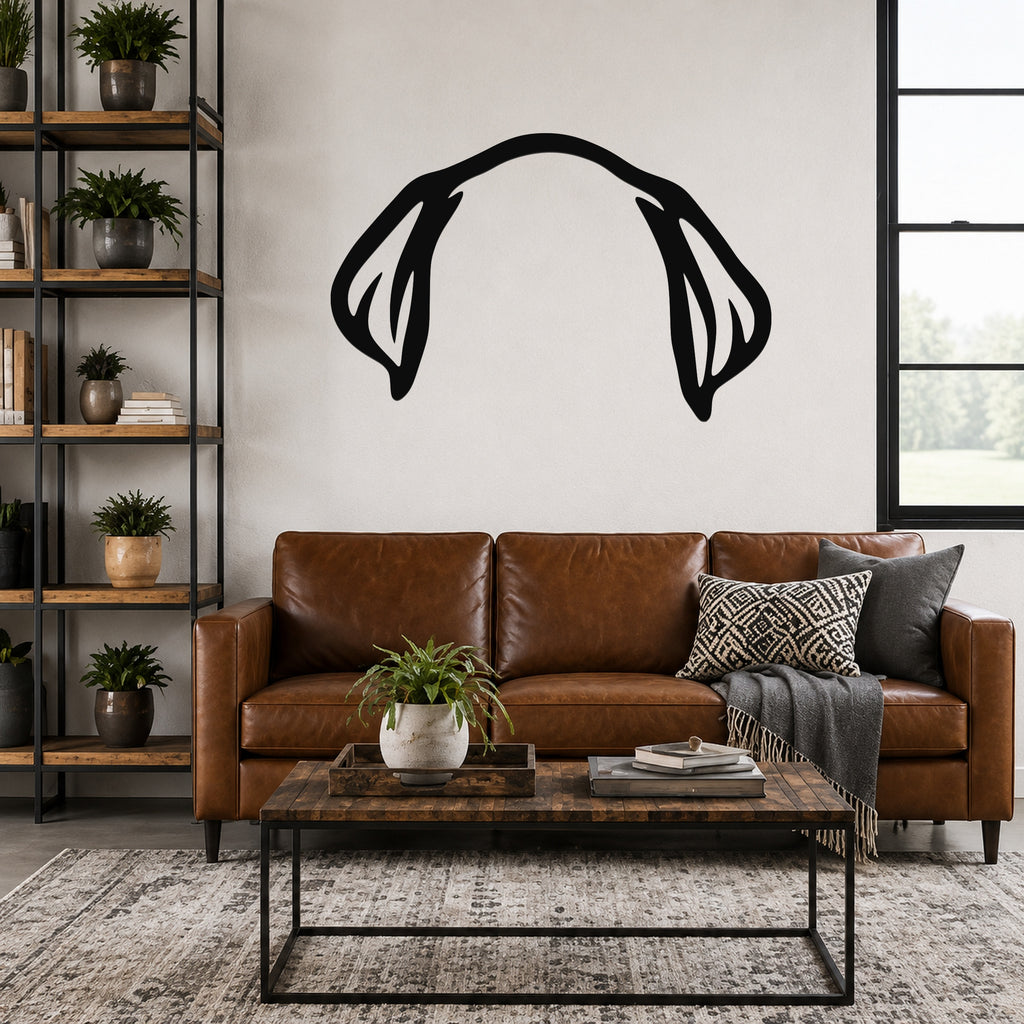 Labrador Retriever dog ear waterproof metal wall art, mockup 3