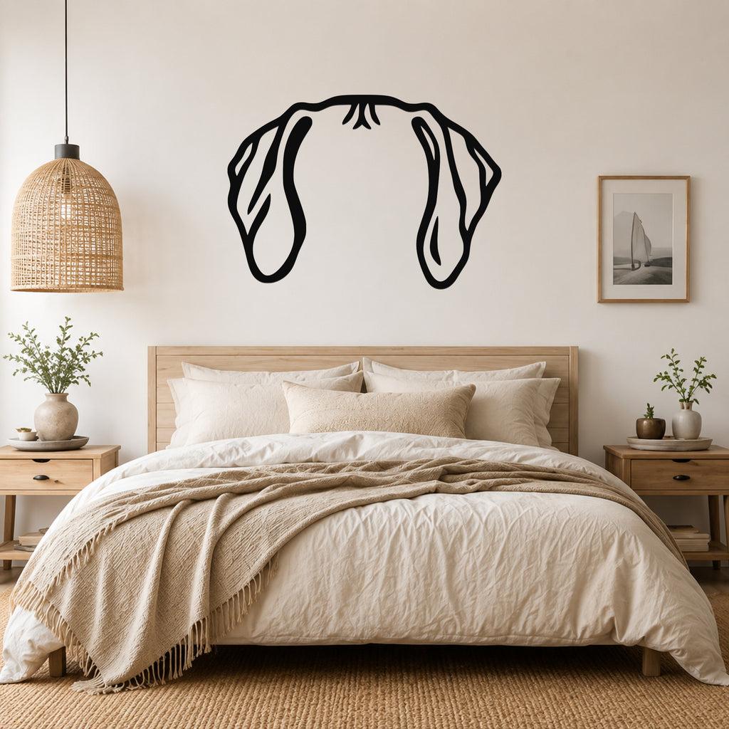 Hungarian Vizsla dog ear waterproof metal wall art, mockup 3