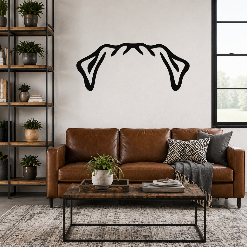 Pug dog ear waterproof metal wall art, mockup 3