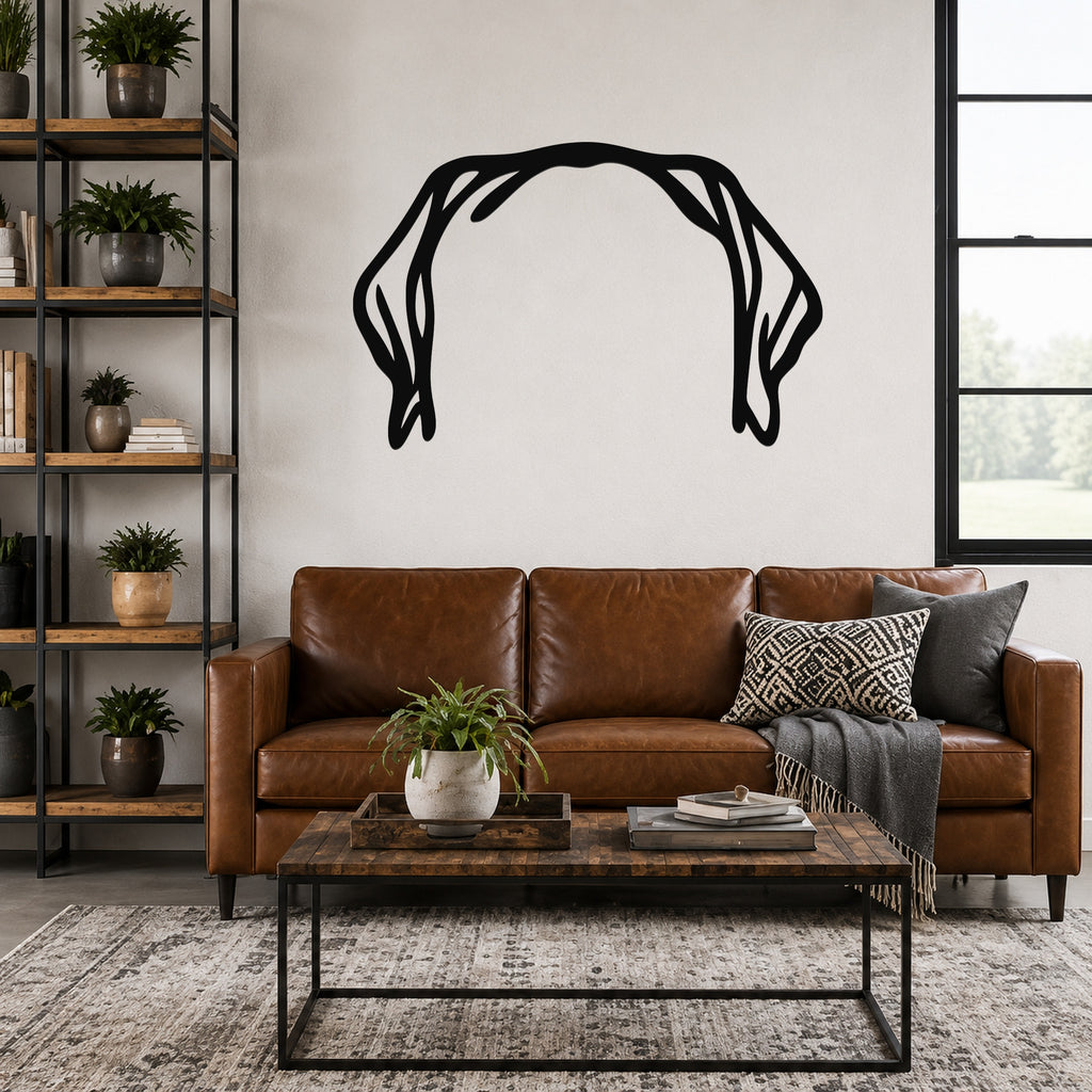 Mastiff dog ear waterproof metal wall art, mockup 3