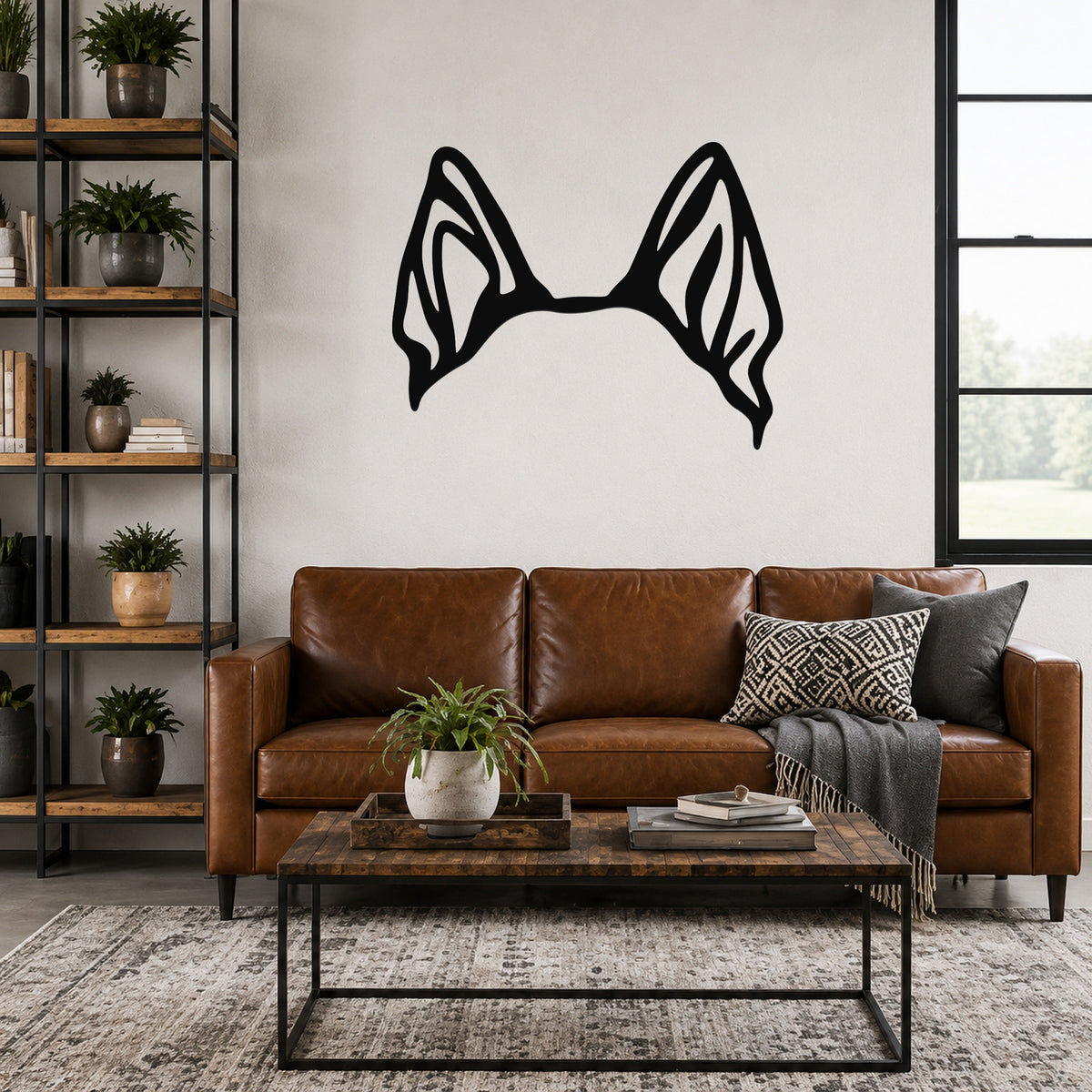 Shepsky dog ear waterproof metal wall art, mockup 3