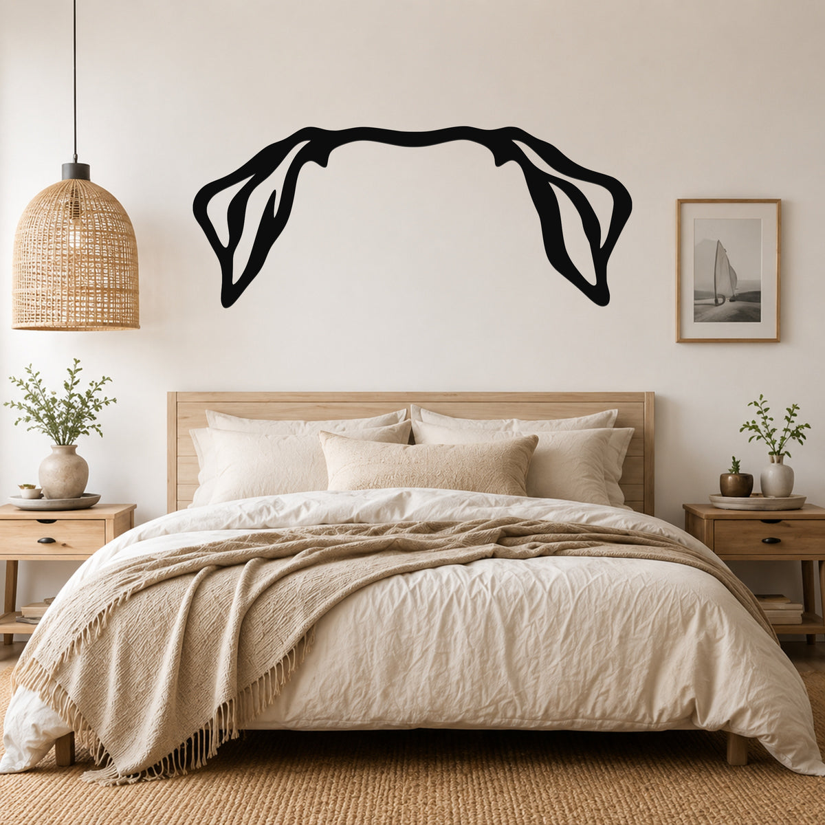 Rottweiler dog ear waterproof metal wall art, mockup 3