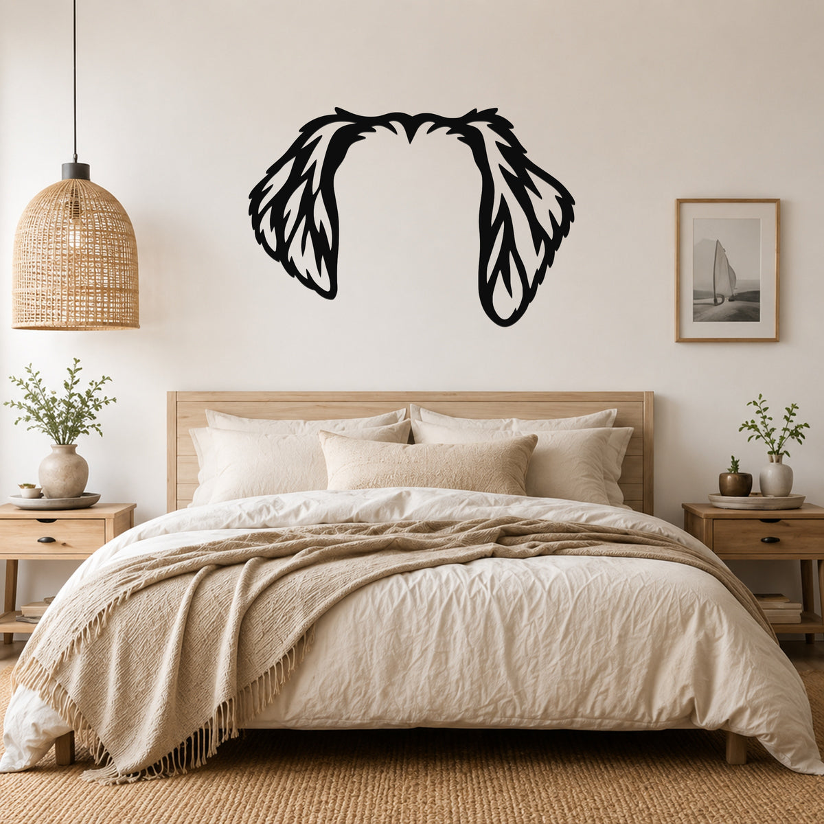Brittany Spaniel dog ear waterproof metal wall art, mockup 3