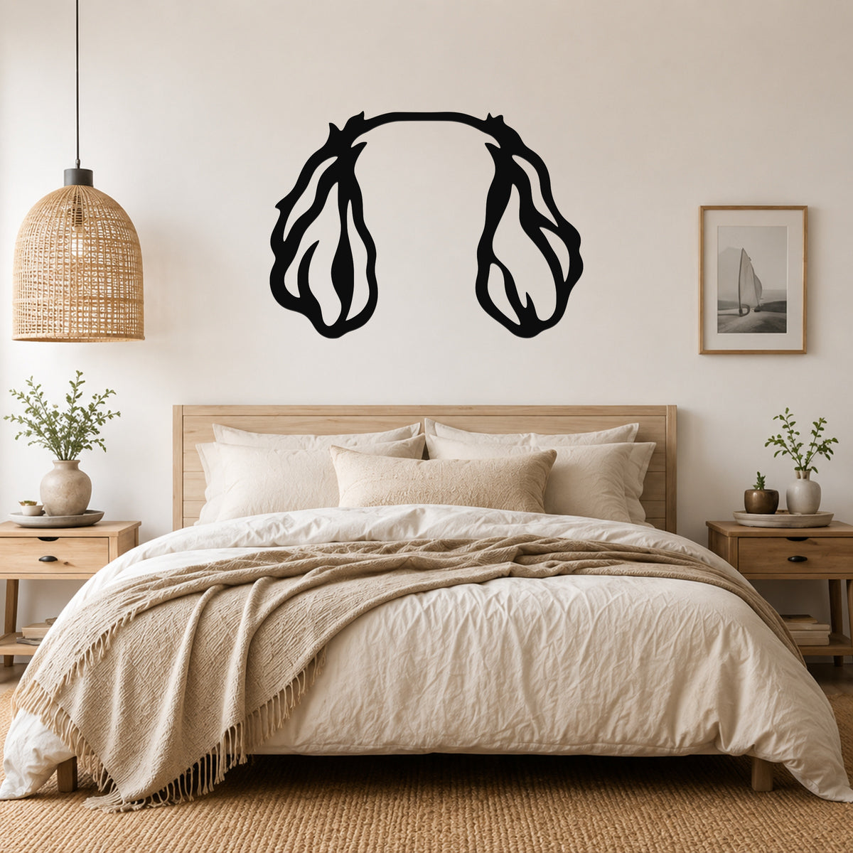 Cocker Spaniel dog ear waterproof metal wall art, mockup 3