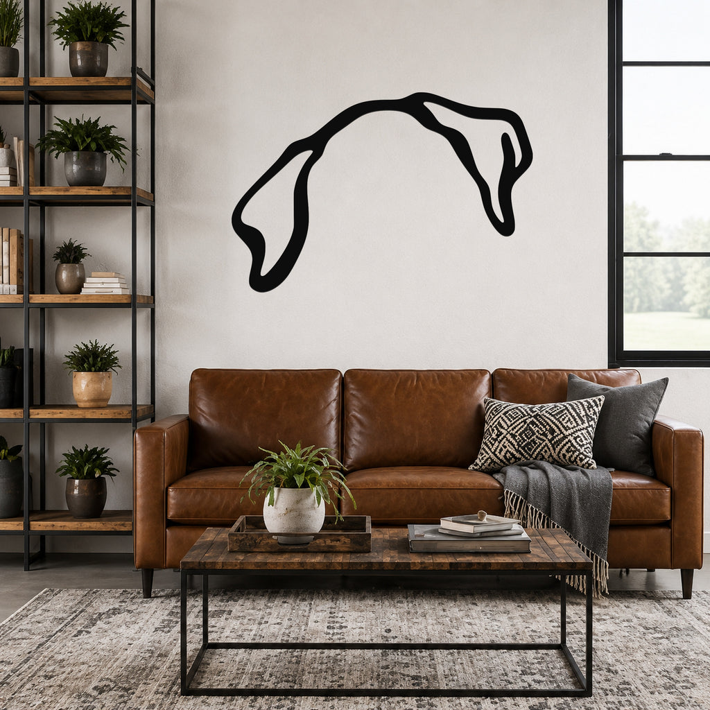 Beagle dog ear waterproof metal wall art, mockup 3