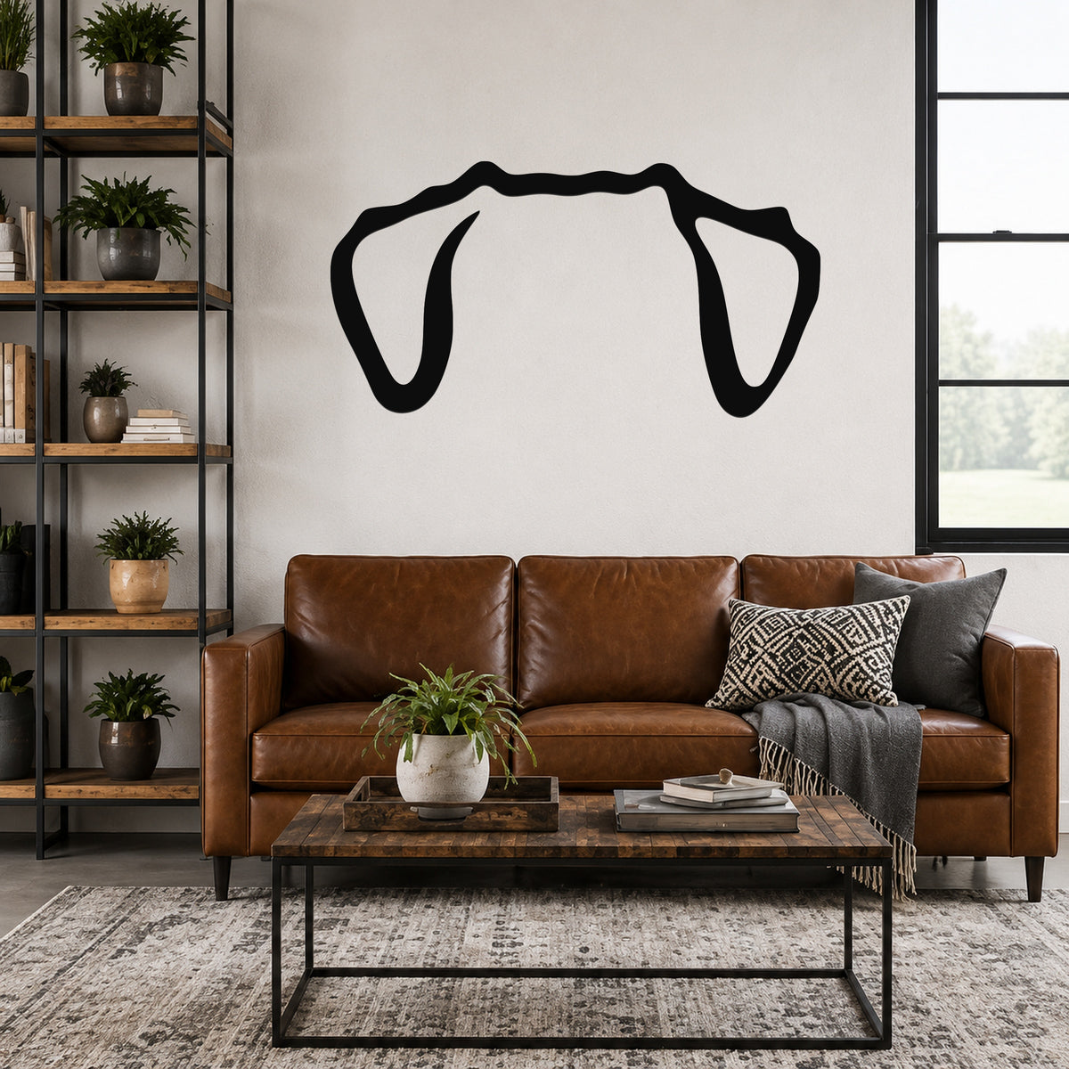 Weimaraner dog ear waterproof metal wall art, mockup 3