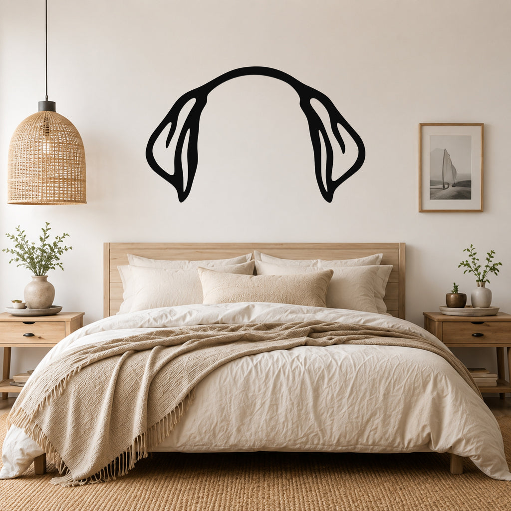 Labrador Retriever dog ear waterproof metal wall art, mockup 3