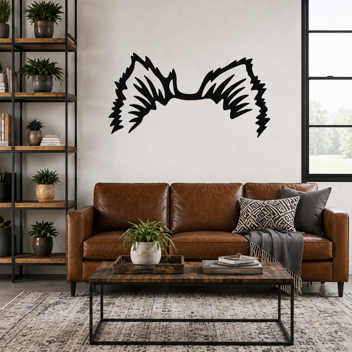 Pomeranian dog ear waterproof metal wall art, mockup 3