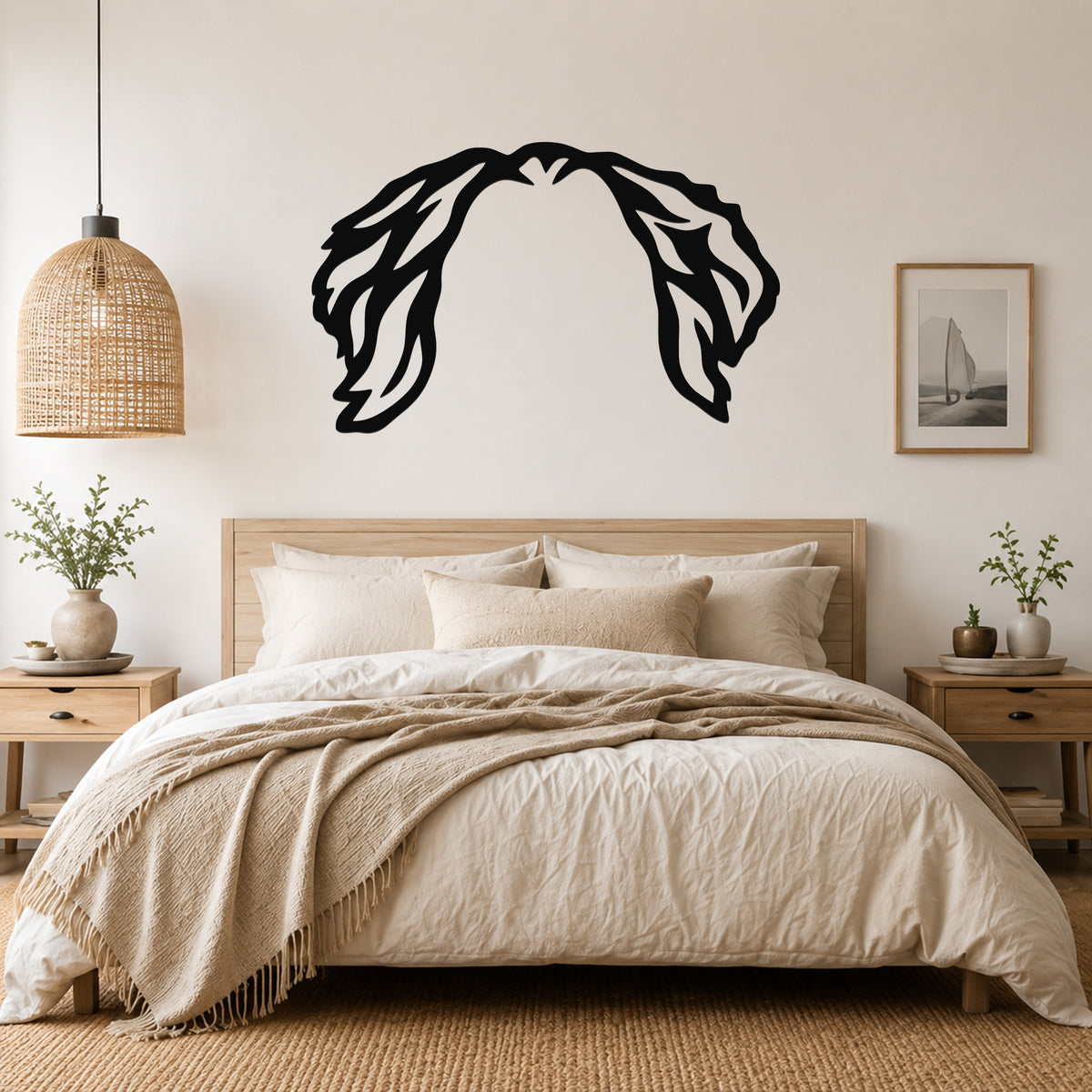 Bernese Mountain Dog dog ear waterproof metal wall art, mockup 3
