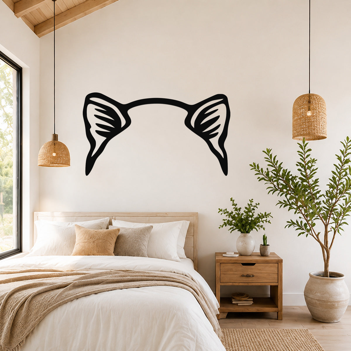 Akita dog ear waterproof metal wall art, mockup 4