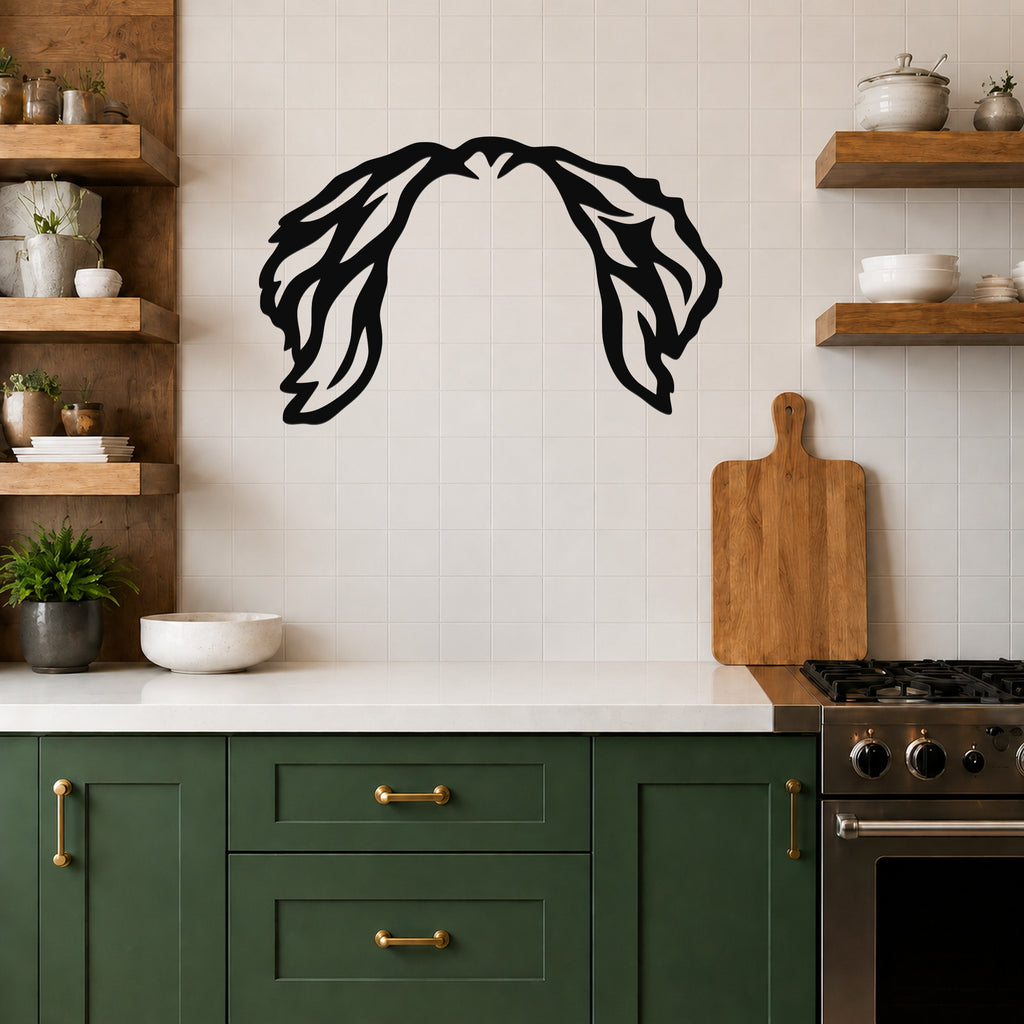 Bernese Mountain Dog dog ear waterproof metal wall art, mockup 4