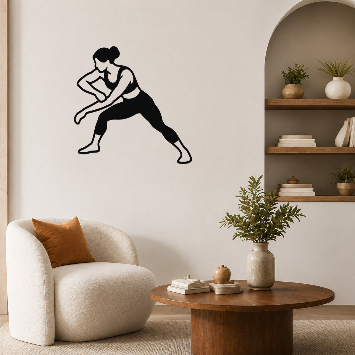Female Wrestling Arm Drag waterproof steel metal wall art, mockup 4