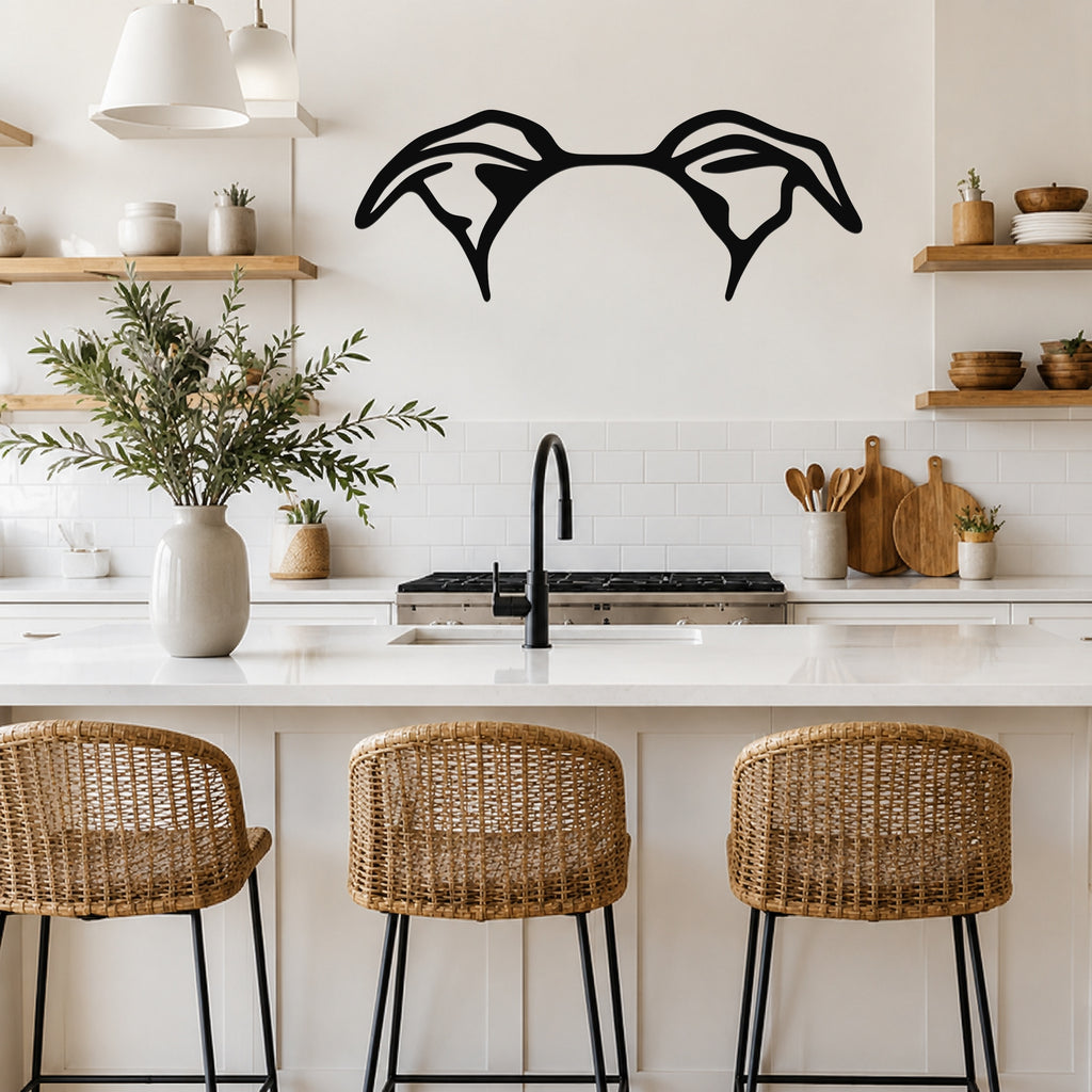 Whippet dog ear waterproof metal wall art, mockup 4