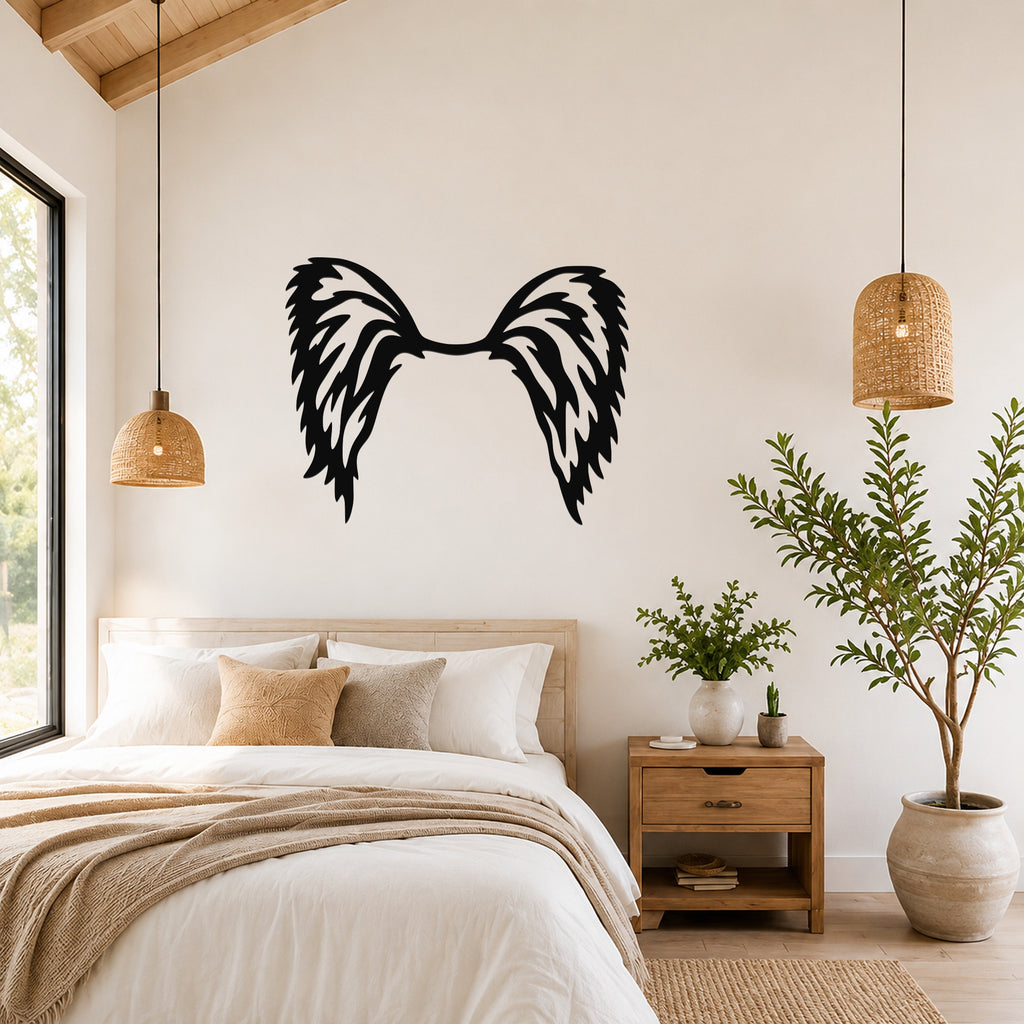 Papillon dog ear waterproof metal wall art, mockup 4