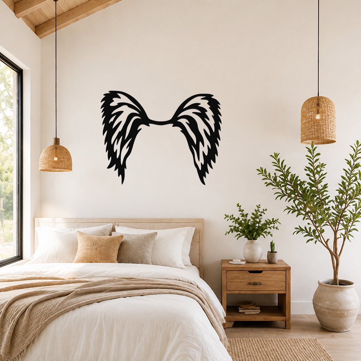 Papillon dog ear waterproof metal wall art, mockup 4